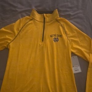 Notre DAME Colosseum Vegas Gold Quarter-Zip Pullover W
